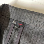 Vintage AZ Career Women's grey stripe large blazers |L26 W20| SKU 3770