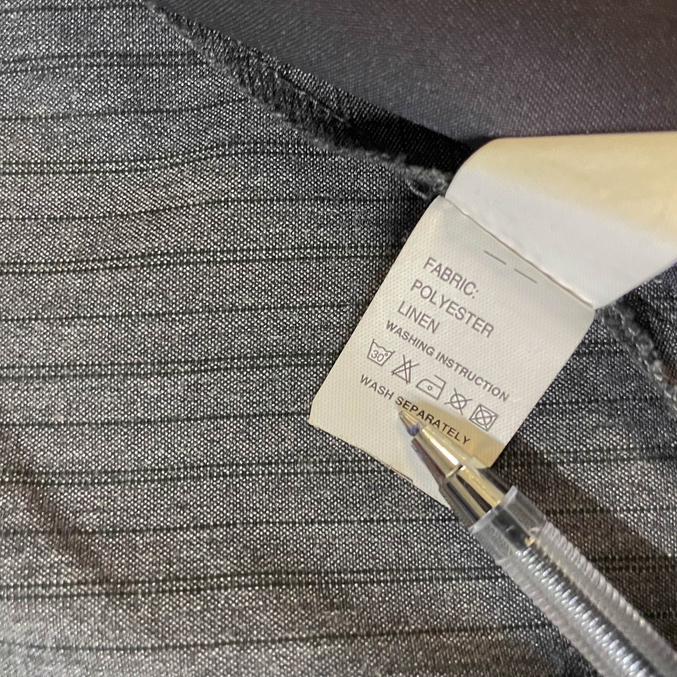 Vintage AZ Career Women's grey stripe large blazers |L26 W20| SKU 3770