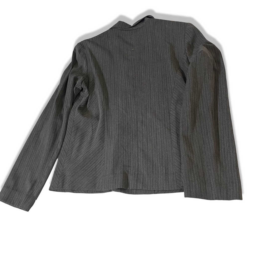 Vintage AZ Career Women's grey stripe large blazers |L26 W20| SKU 3770