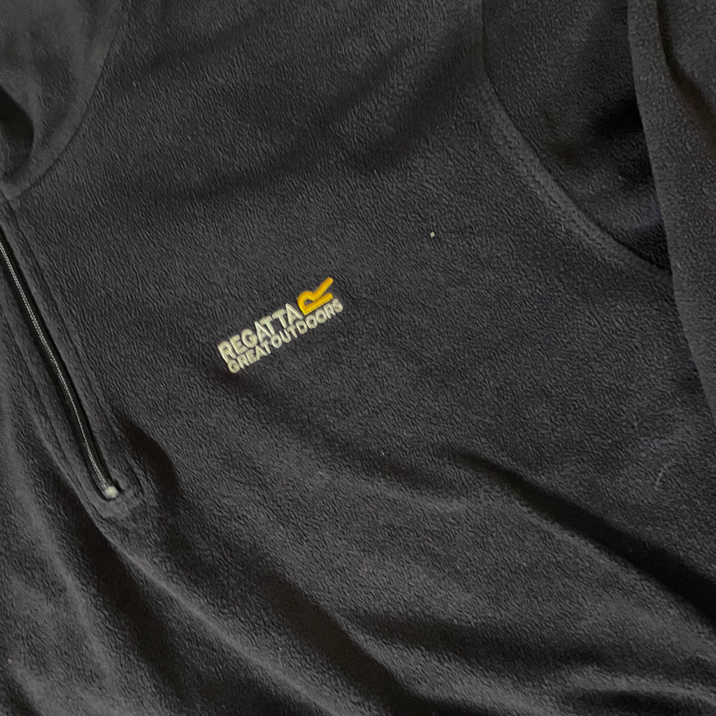 VINTAGE REGATTA HOT SHOT II HALF ZIP NAVY FLEECE TOP IN L| L29 W 24|SKU 3773