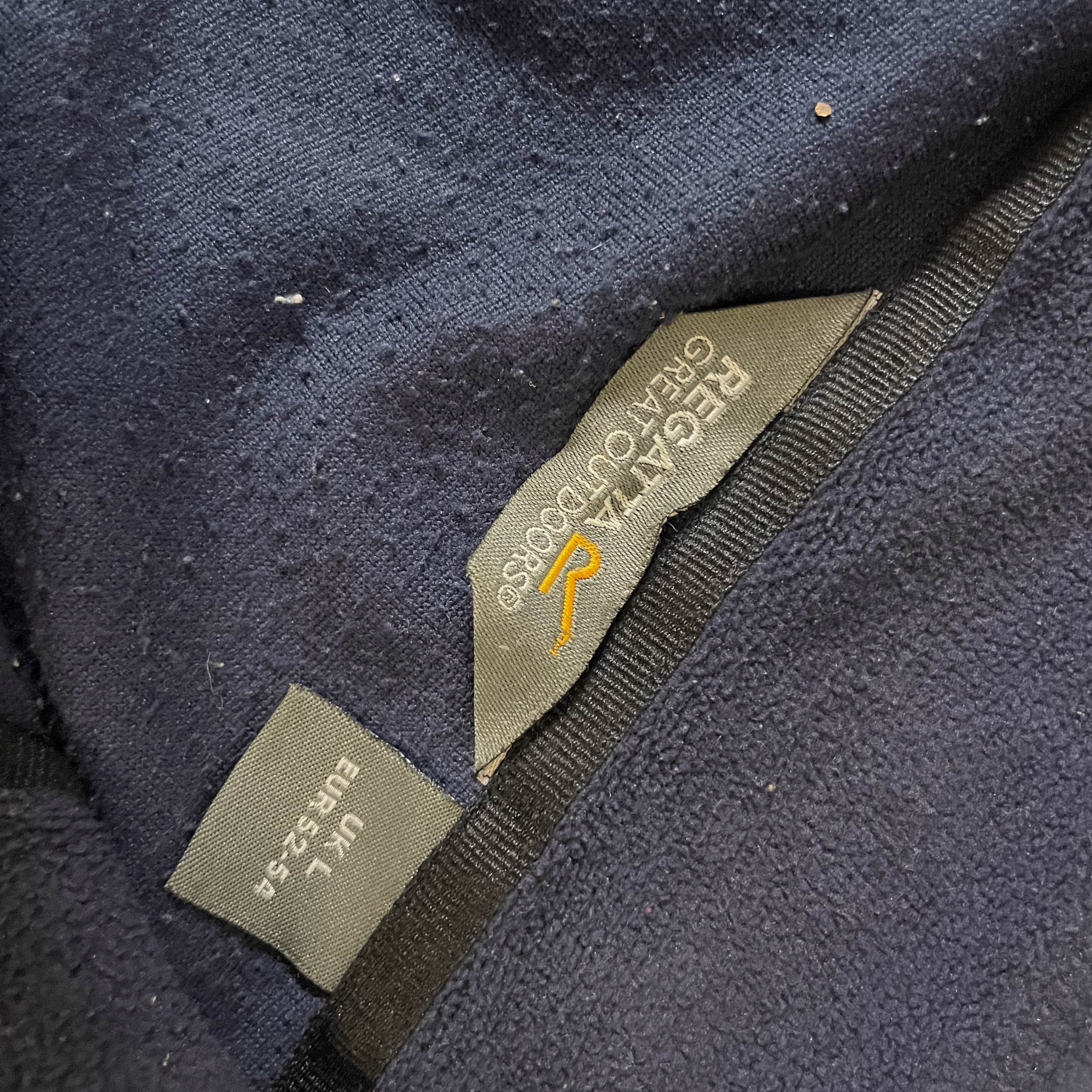 VINTAGE REGATTA HOT SHOT II HALF ZIP NAVY FLEECE TOP IN L| L29 W 24|SKU 3773