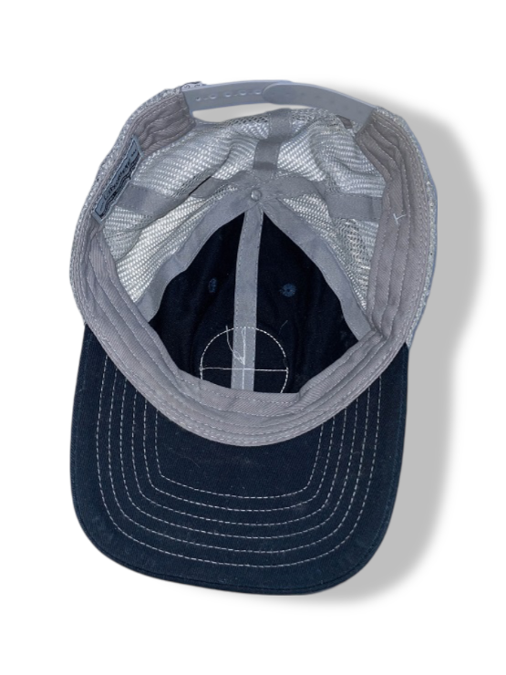 Vintage Devil's purse brewing Co. crest grey colour block trucker cap| SKU 4930