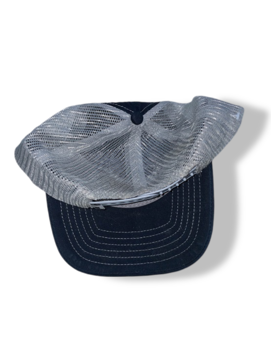 Vintage Devil's purse brewing Co. crest grey colour block trucker cap| SKU 4930