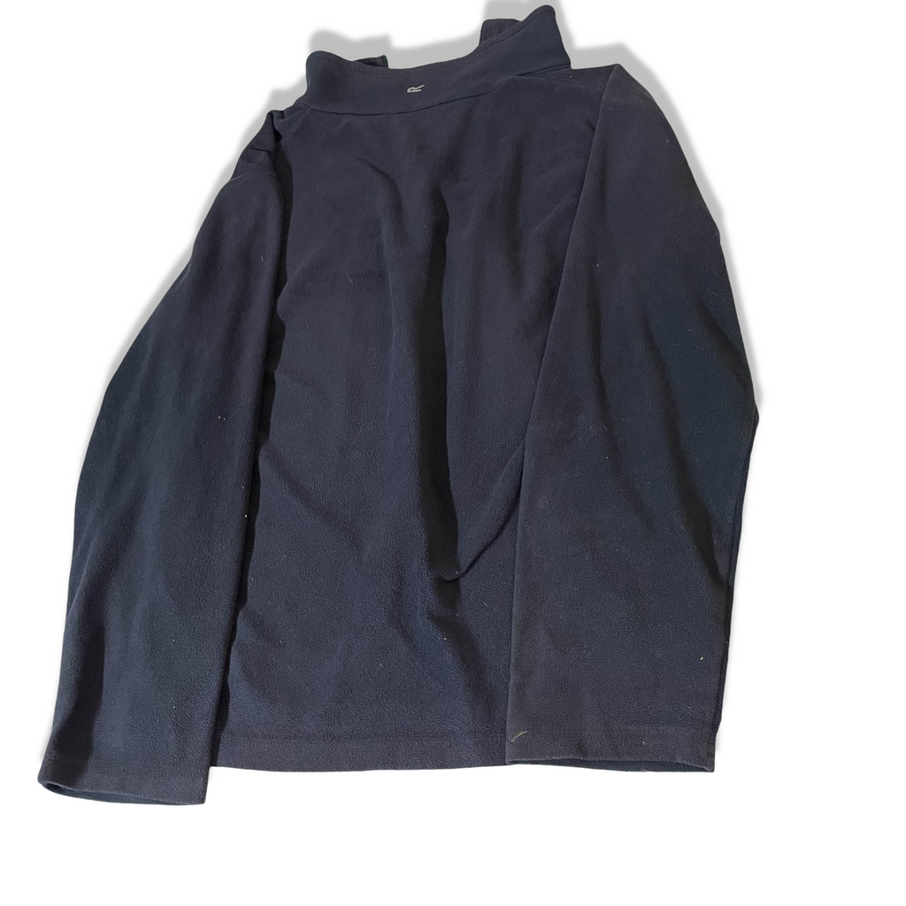 VINTAGE REGATTA HOT SHOT II HALF ZIP NAVY FLEECE TOP IN L| L29 W 24|SKU 3773