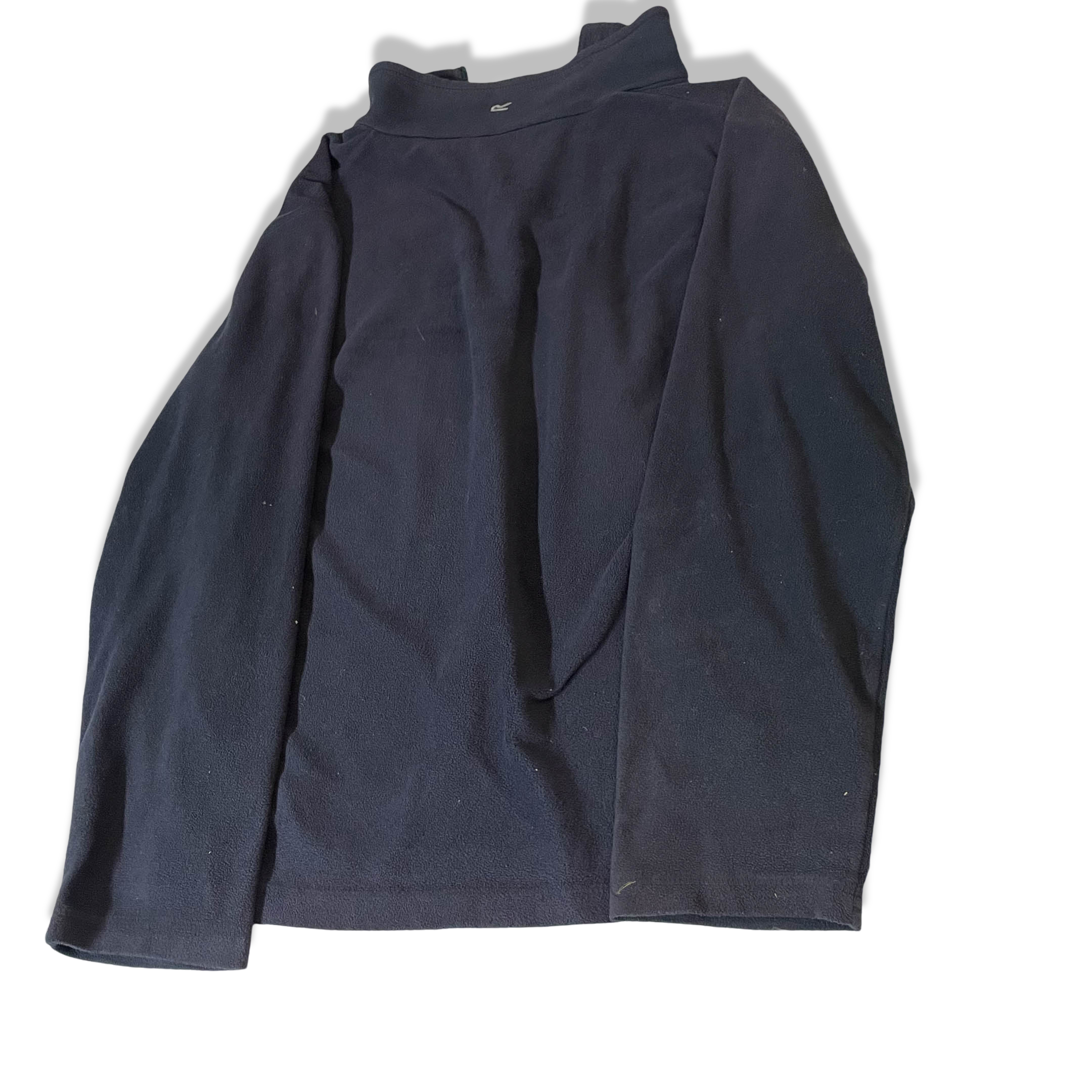 VINTAGE REGATTA HOT SHOT II HALF ZIP NAVY FLEECE TOP IN L| L29 W 24|SKU 3773