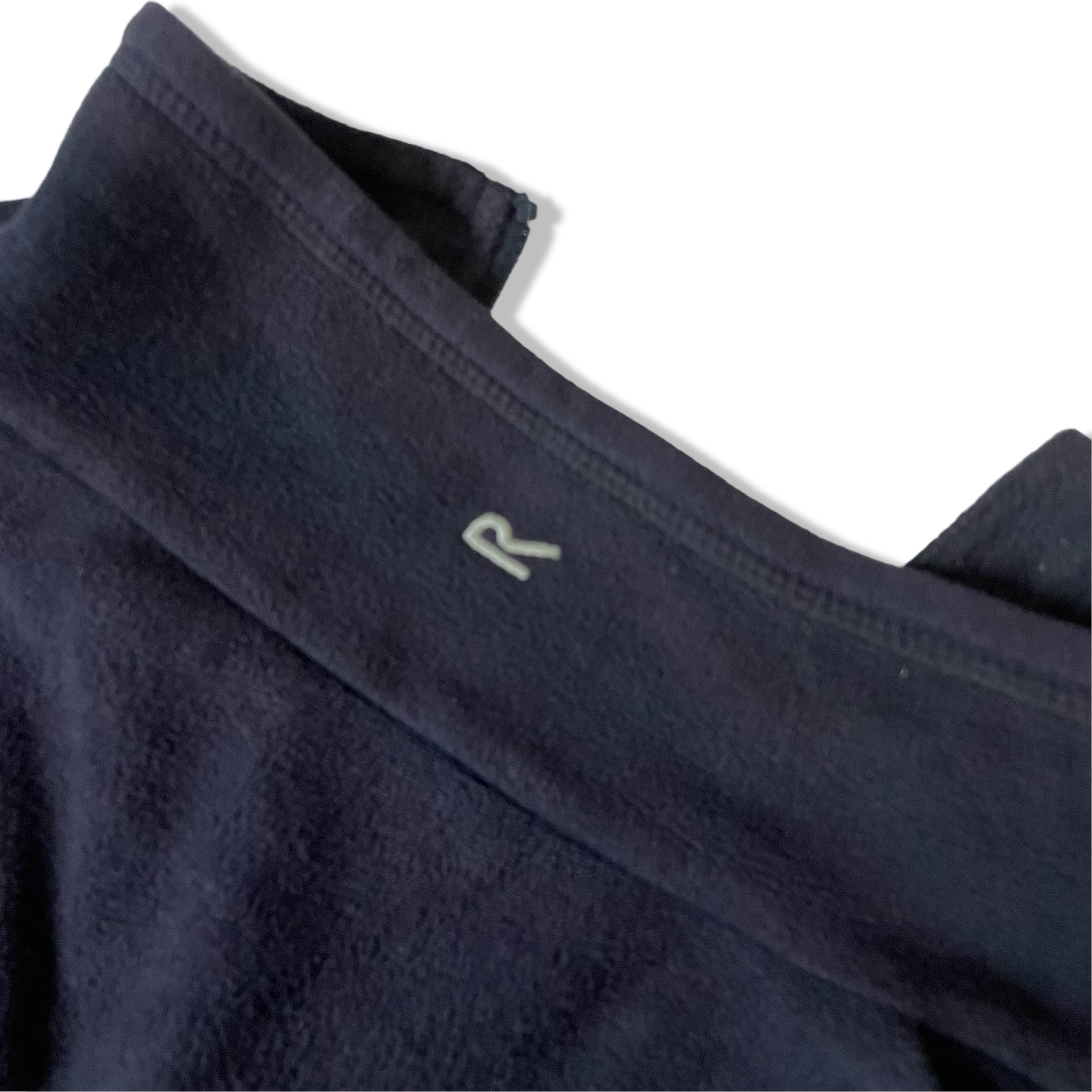 VINTAGE REGATTA HOT SHOT II HALF ZIP NAVY FLEECE TOP IN L| L29 W 24|SKU 3773