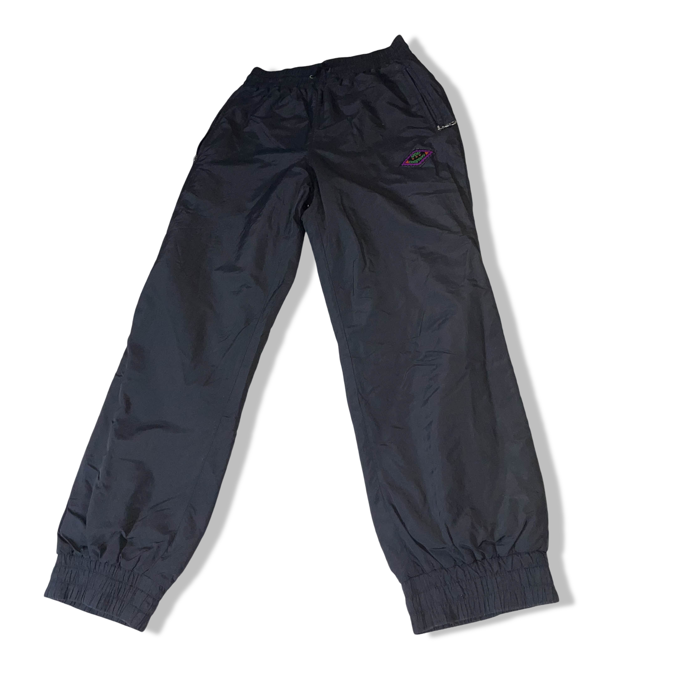 Vintage Maier sport company black shell sweat pant in 38|L28 W26| SKU 3774