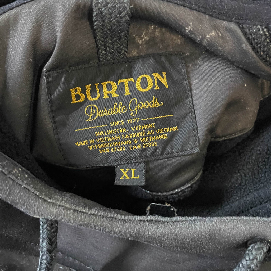 Vintage Burton 90's black men's hoodie in XL| L29 W24| SKU 3775