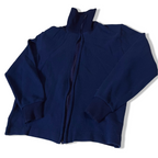 Vintage Women's made in Germany blue full zip high neck sweatshirt in XS| 3785