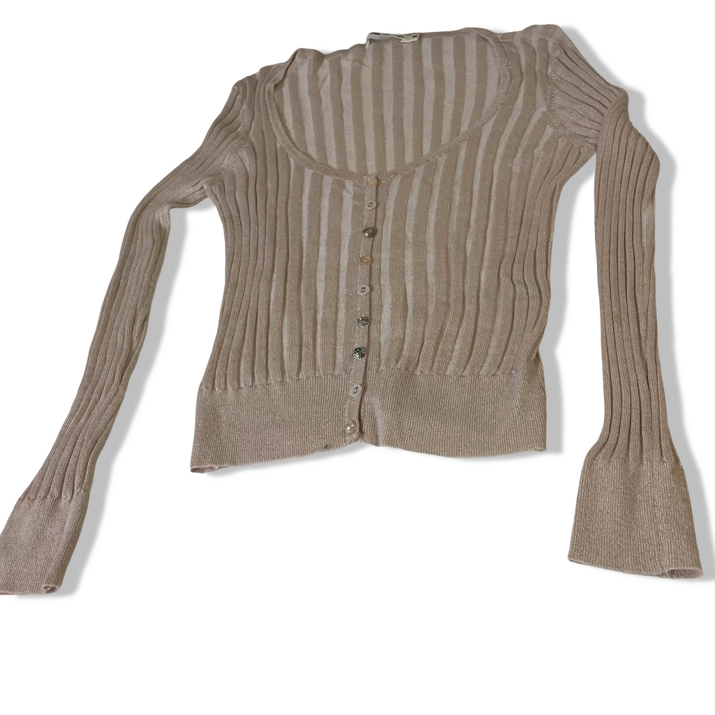 River Island Women's Cream Button up Cardigan size 14|L23 W15| SKU 3786