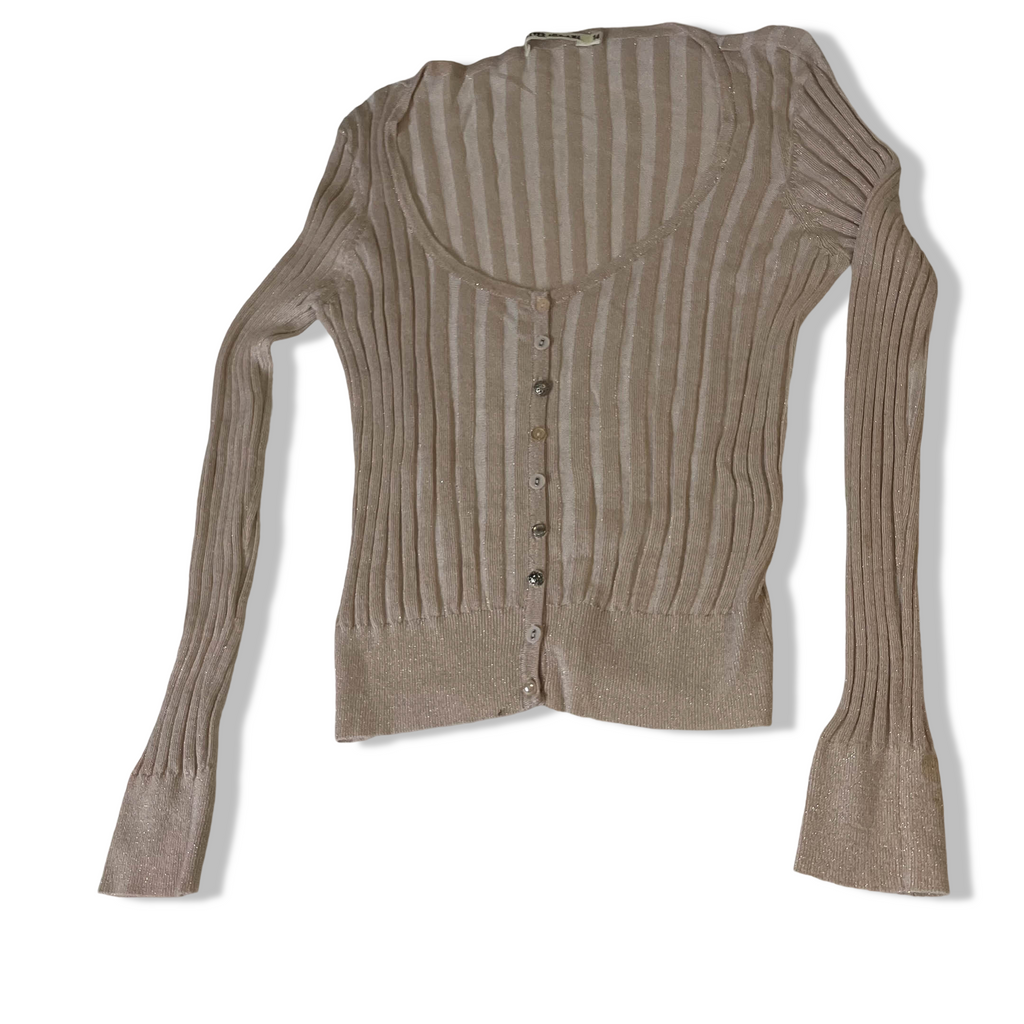 River Island Women's Cream Button up Cardigan size 14|L23 W15| SKU 3786