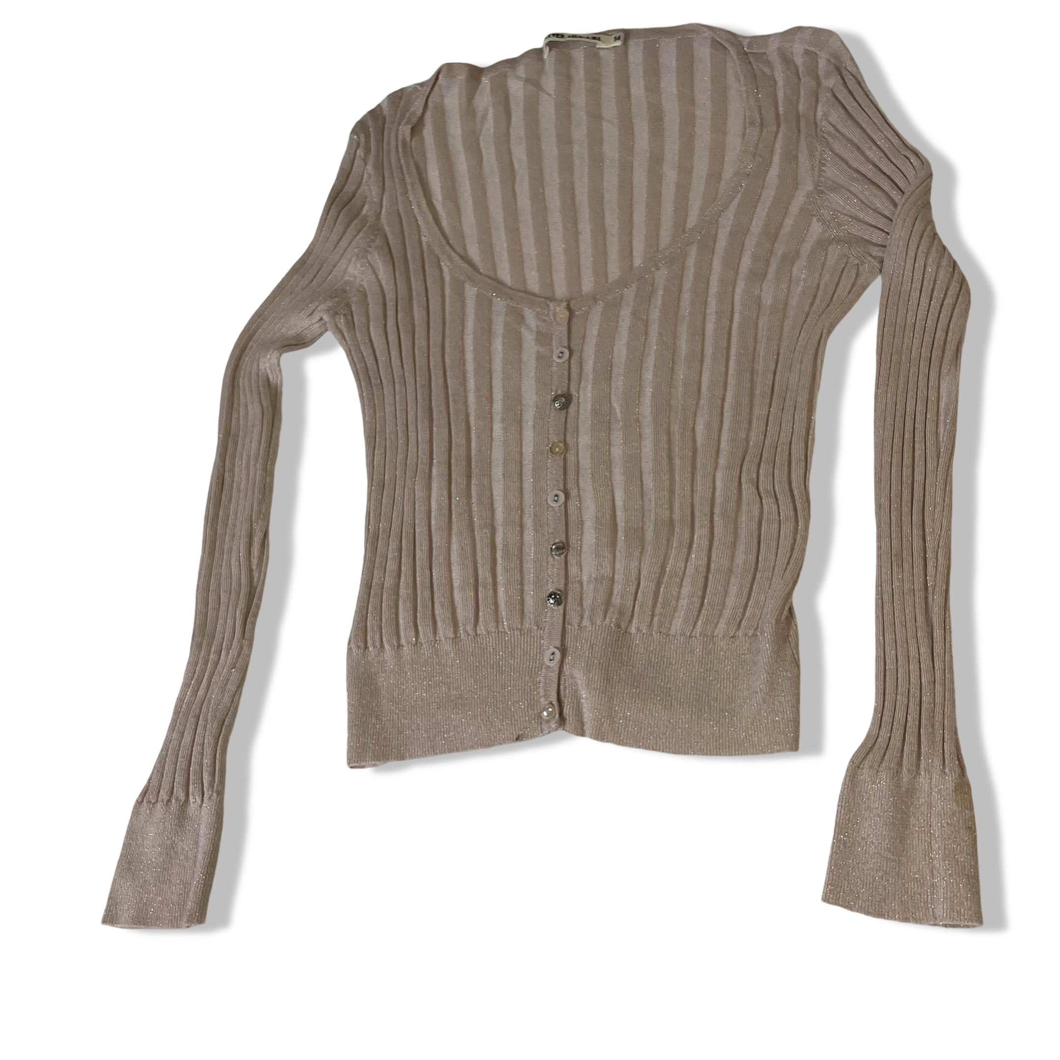 River Island Women's Cream Button up Cardigan size 14|L23 W15| SKU 3786