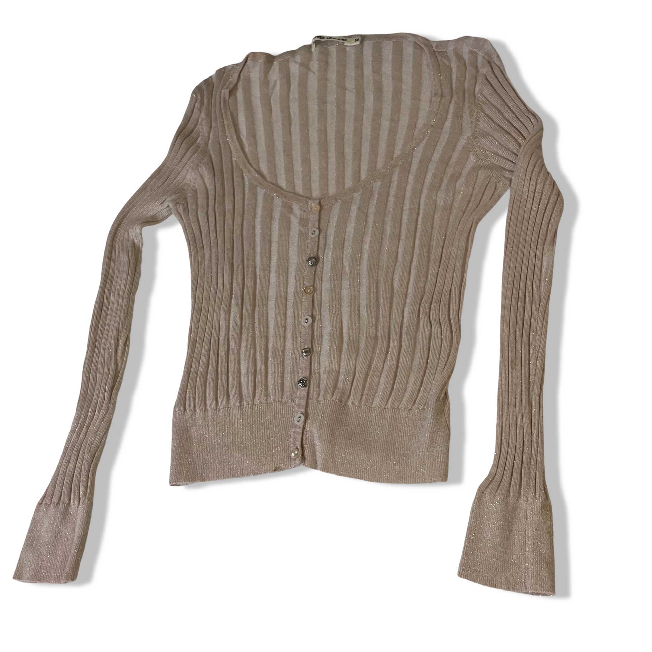 River Island Women's Cream Button up Cardigan size 14|L23 W15| SKU 3786