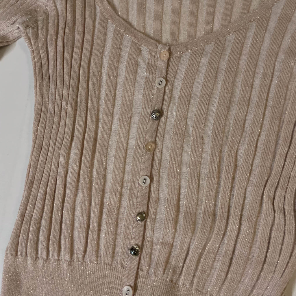 River Island Women's Cream Button up Cardigan size 14|L23 W15| SKU 3786