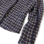 Vintage Per Una love womens purple checkered tweed jacket size 10|L25W17|SKU3787