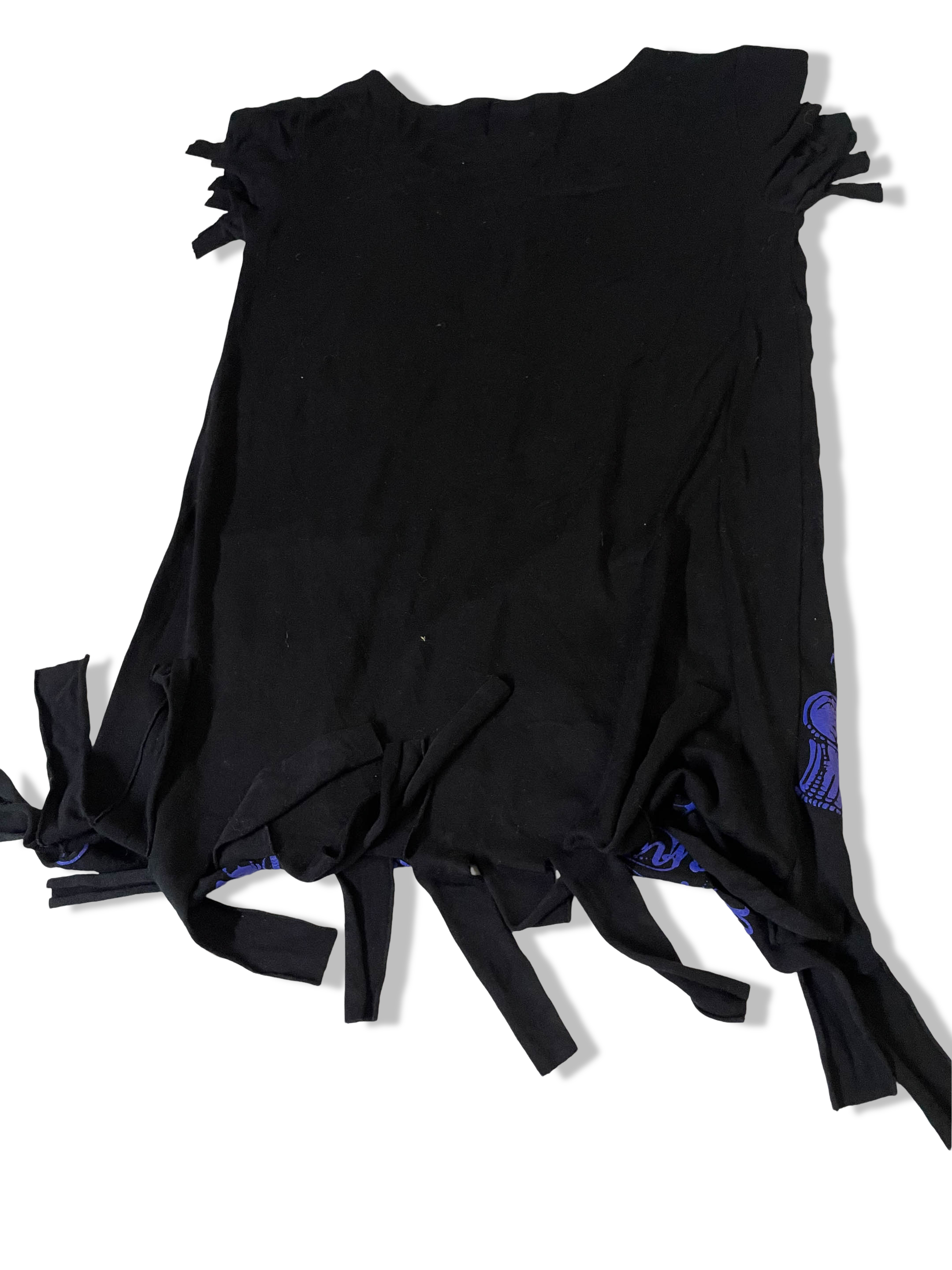 Vintage Buke Buky women's fringe Satan or Lucifer graphic top dress in M/L|3788