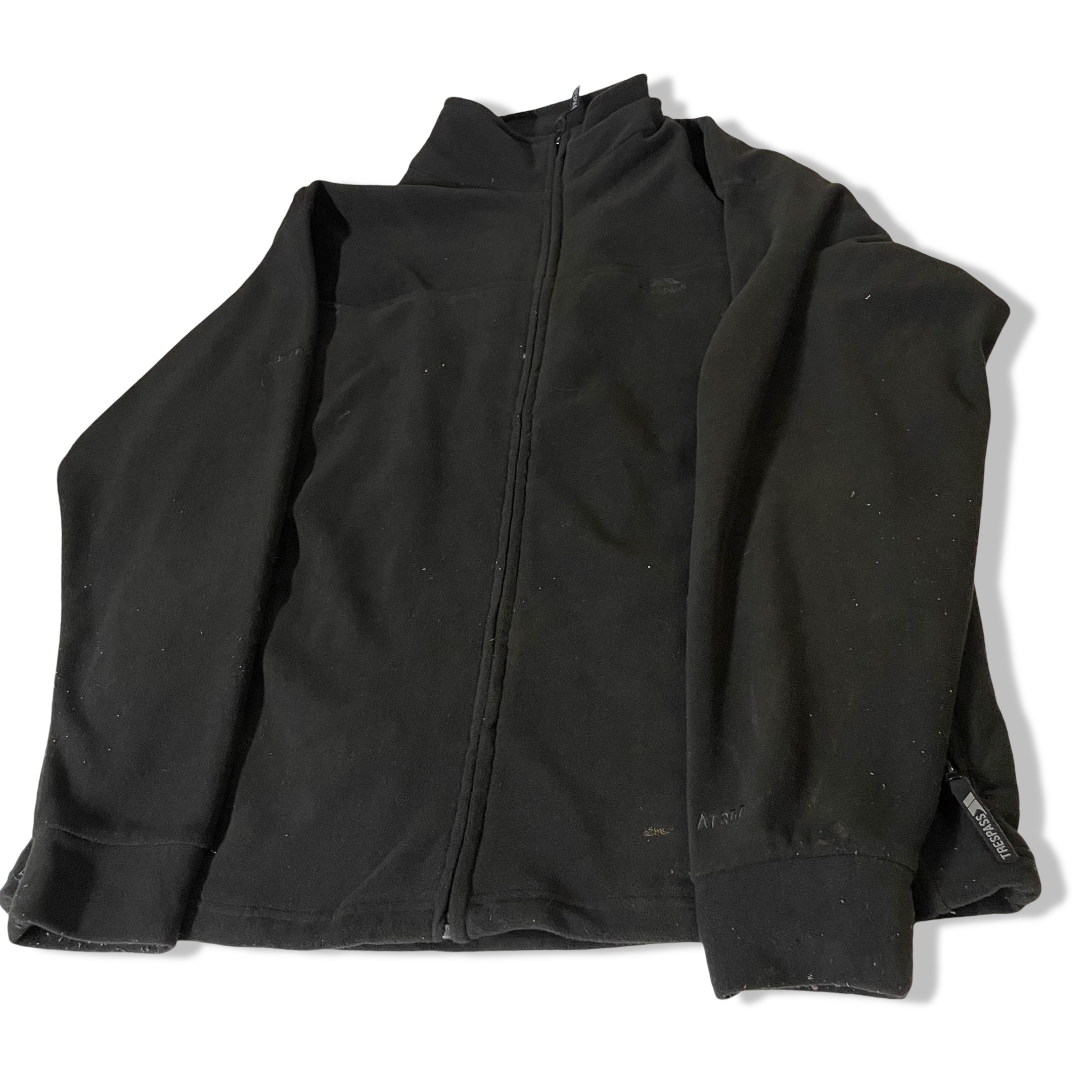 Vintage Men's Trespass made in Bangladesh fleece black jacket in L|L31W25| 3793