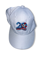 Vintage white 20th year anniversary crest baseball cap| SKU 4935