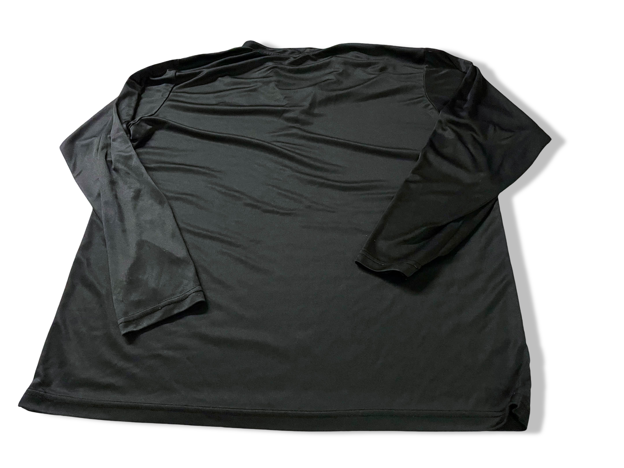 Vintage Men's North Atlantic basketball Association black long sleeve polo jersey in XL|L28 W22|SKU 4113