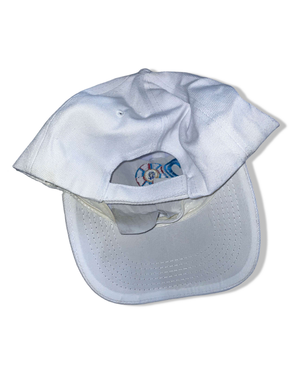 Vintage white 20th year anniversary crest baseball cap| SKU 4935