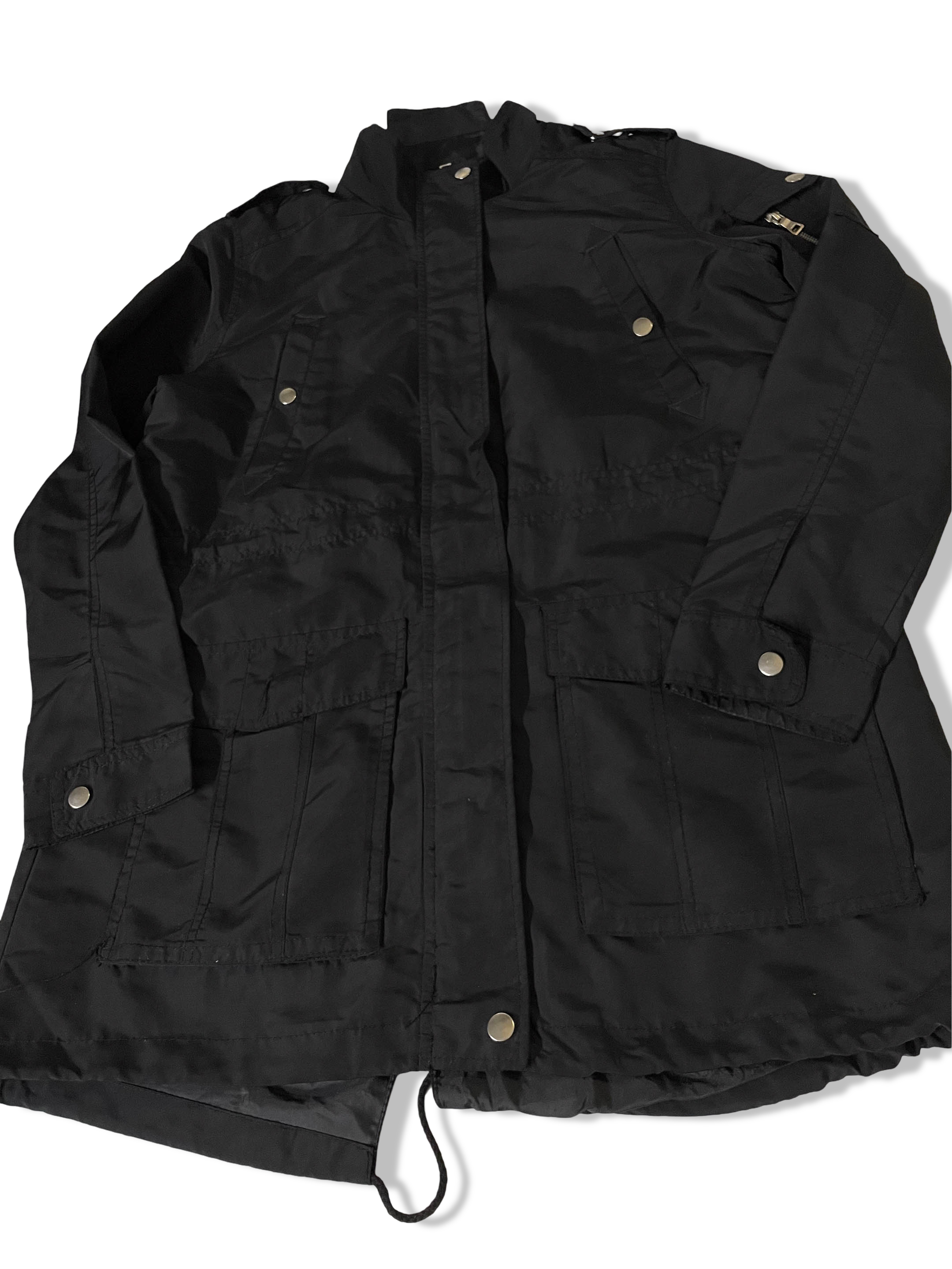 Vintage Glamsia Made in China Black Windbreaker full zip men's jacket in XL|3795