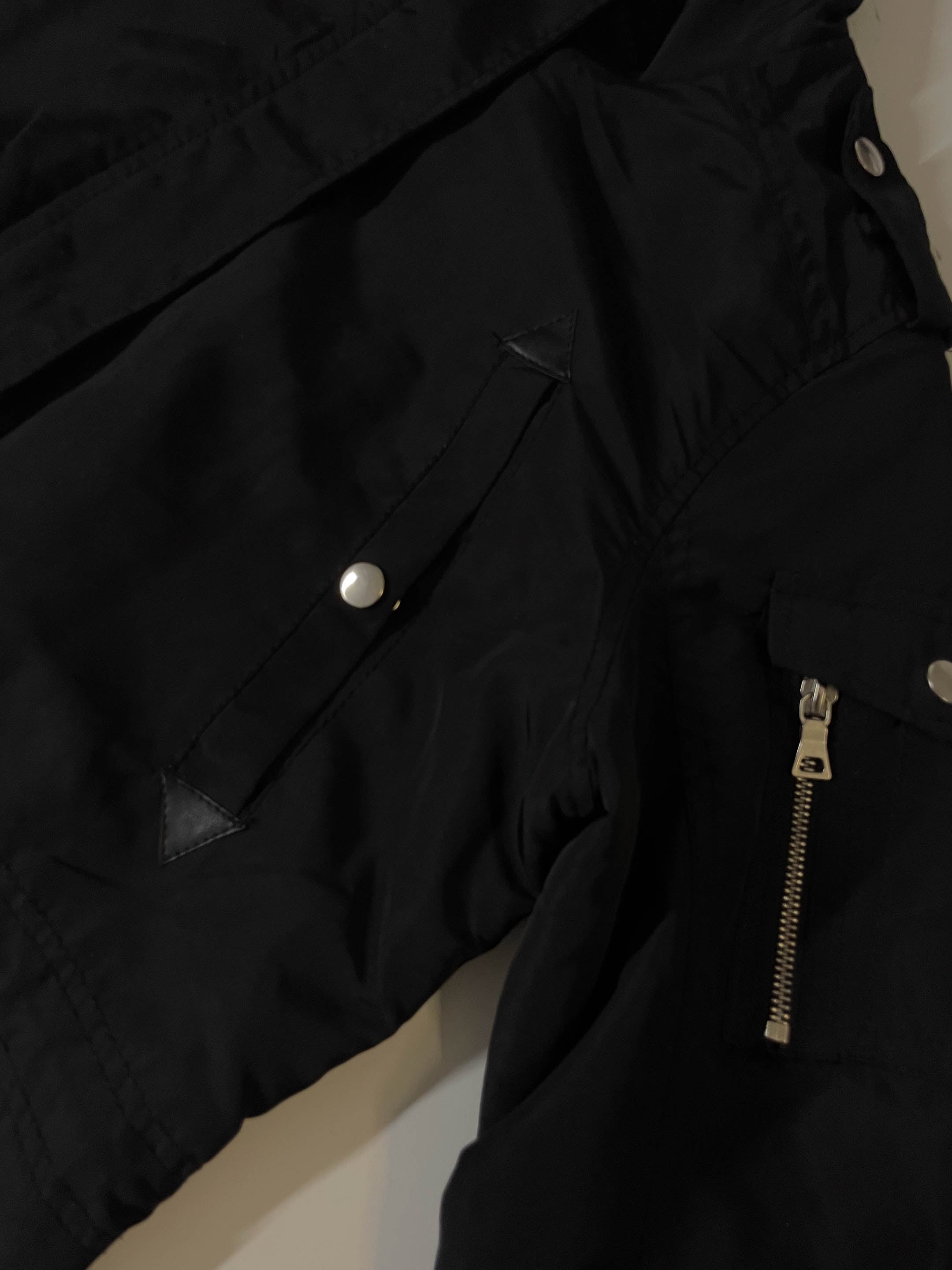 Vintage Glamsia Made in China Black Windbreaker full zip men's jacket in XL|3795