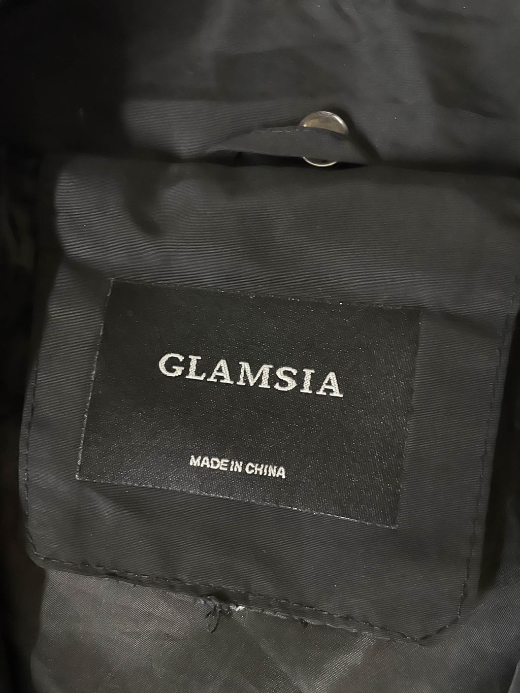 Vintage Glamsia Made in China Black Windbreaker full zip men's jacket in XL|3795