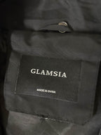 Vintage Glamsia Made in China Black Windbreaker full zip men's jacket in XL|3795