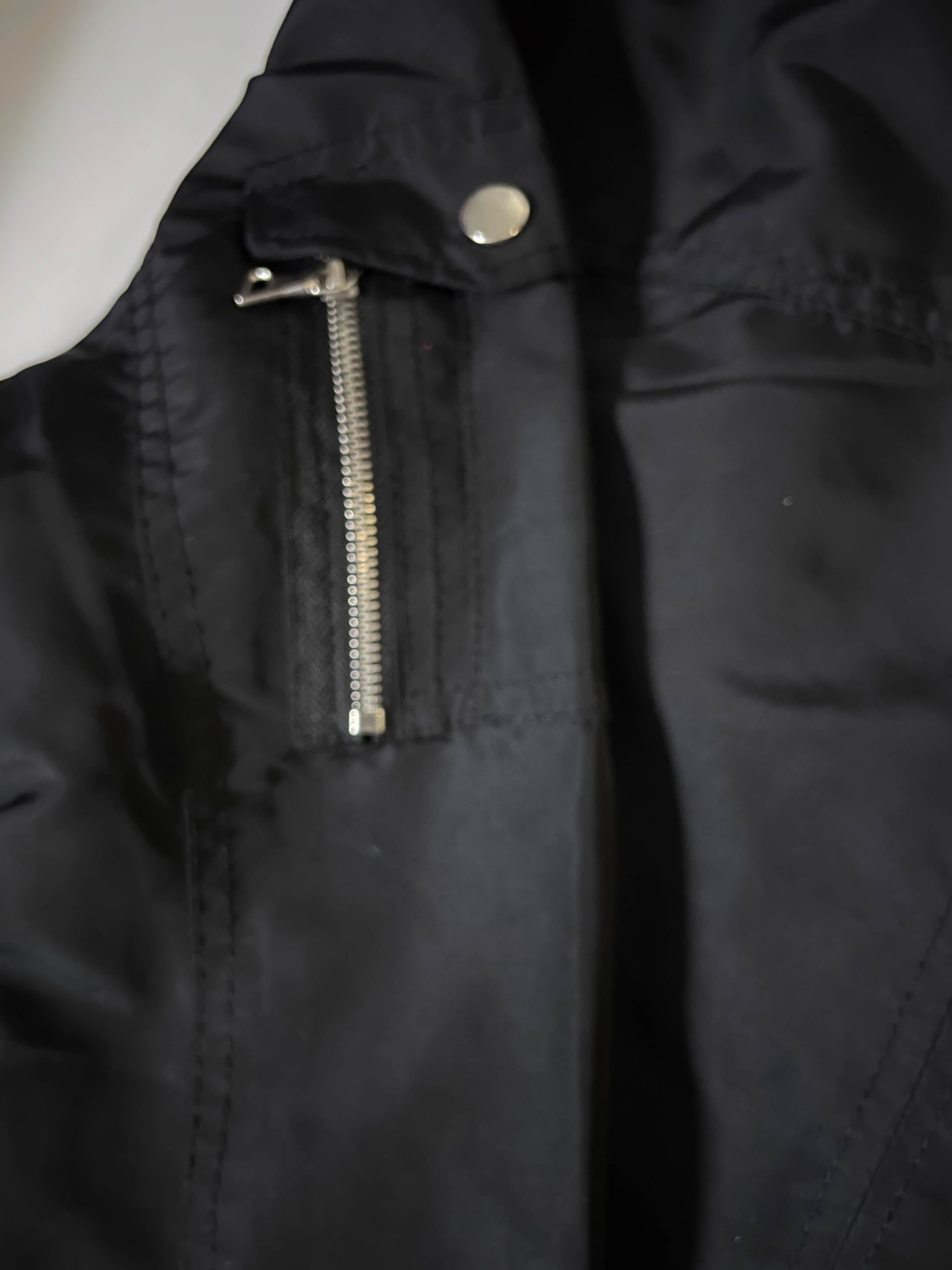 Vintage Glamsia Made in China Black Windbreaker full zip men's jacket in XL|3795
