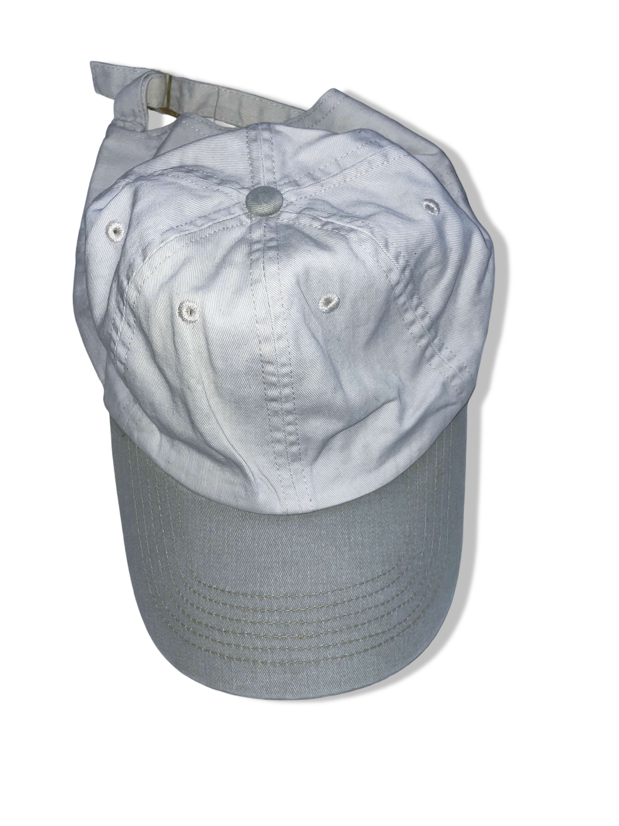 Vintage men's white baseball cap| SKU 4936