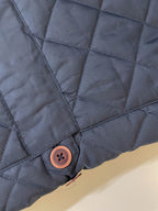 Vintage La Garrocha Women's Navy Padded Sleeveless Puffer Jacket, S | L29 W19 | SKU 3796