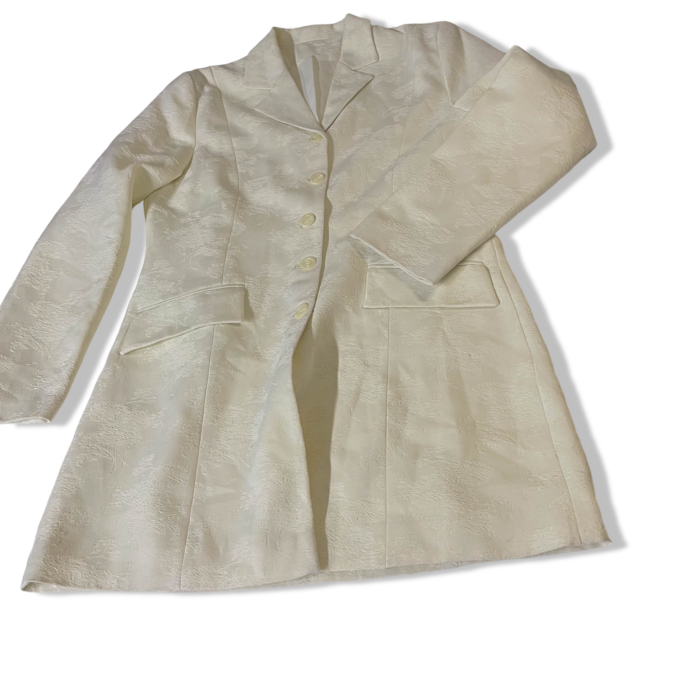 Vintage Women's white coat in S/M| L35 W20| SKU 3797