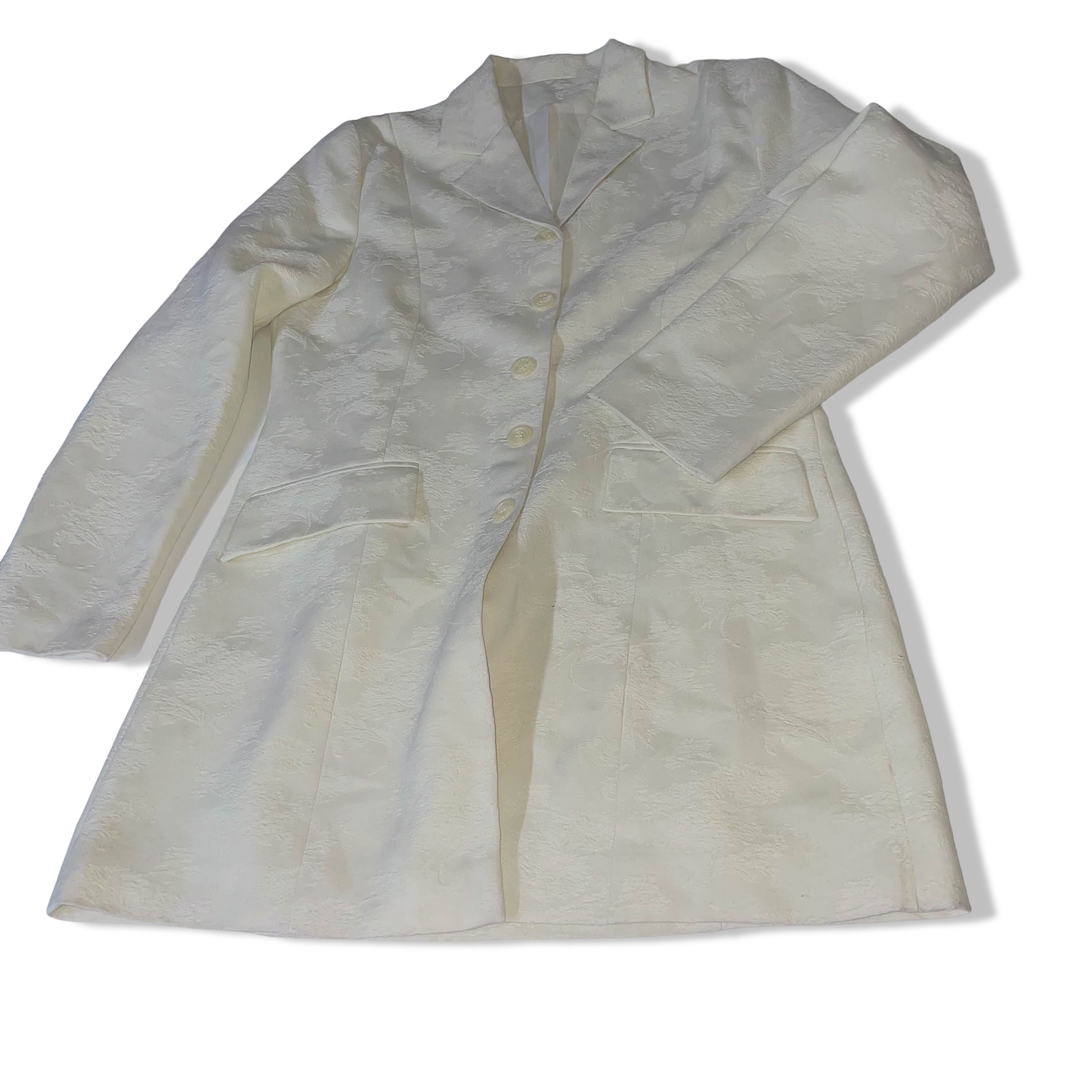 Vintage Women's white coat in S/M| L35 W20| SKU 3797