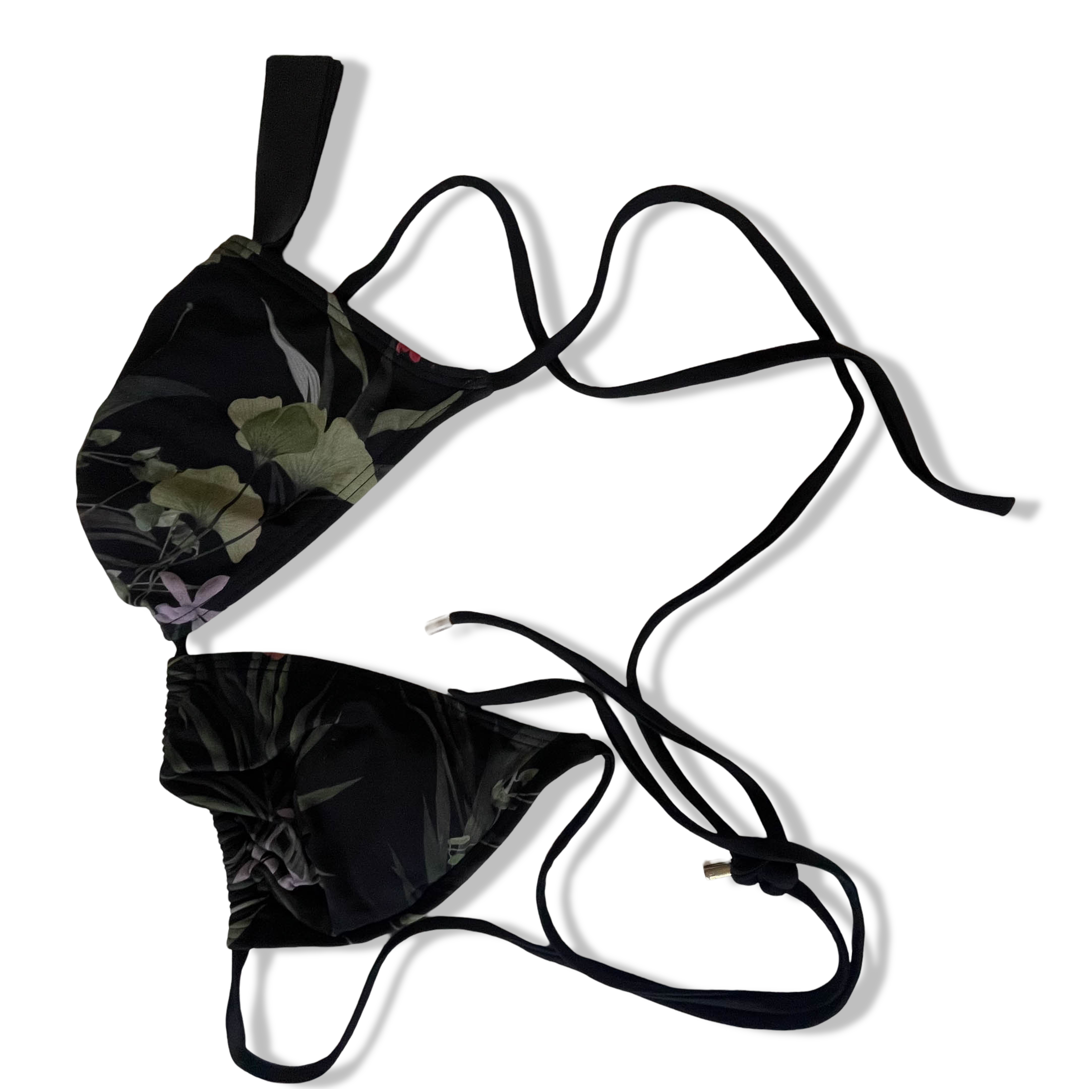 Vintage Ted Baker London women's floral print bikini top| SKU 3798<br>