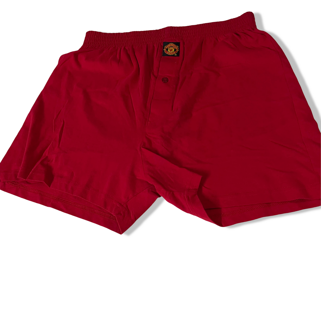 Vintage St Bernard Manchester united FC men's red short in M|W 32-35| SKU 3800<br>
