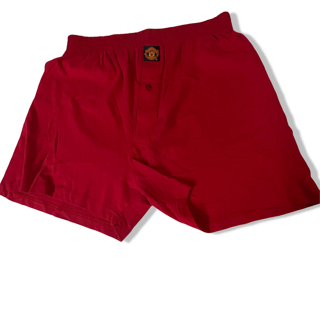 Vintage St Bernard Manchester united FC men's red short in M|W 32-35| SKU 3800<br>