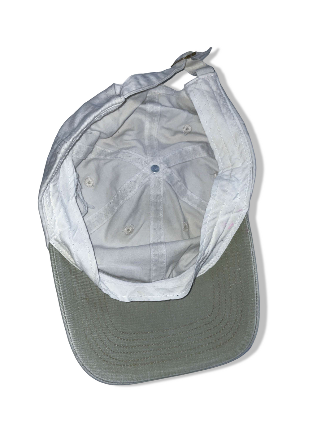 Vintage men's white baseball cap| SKU 4936