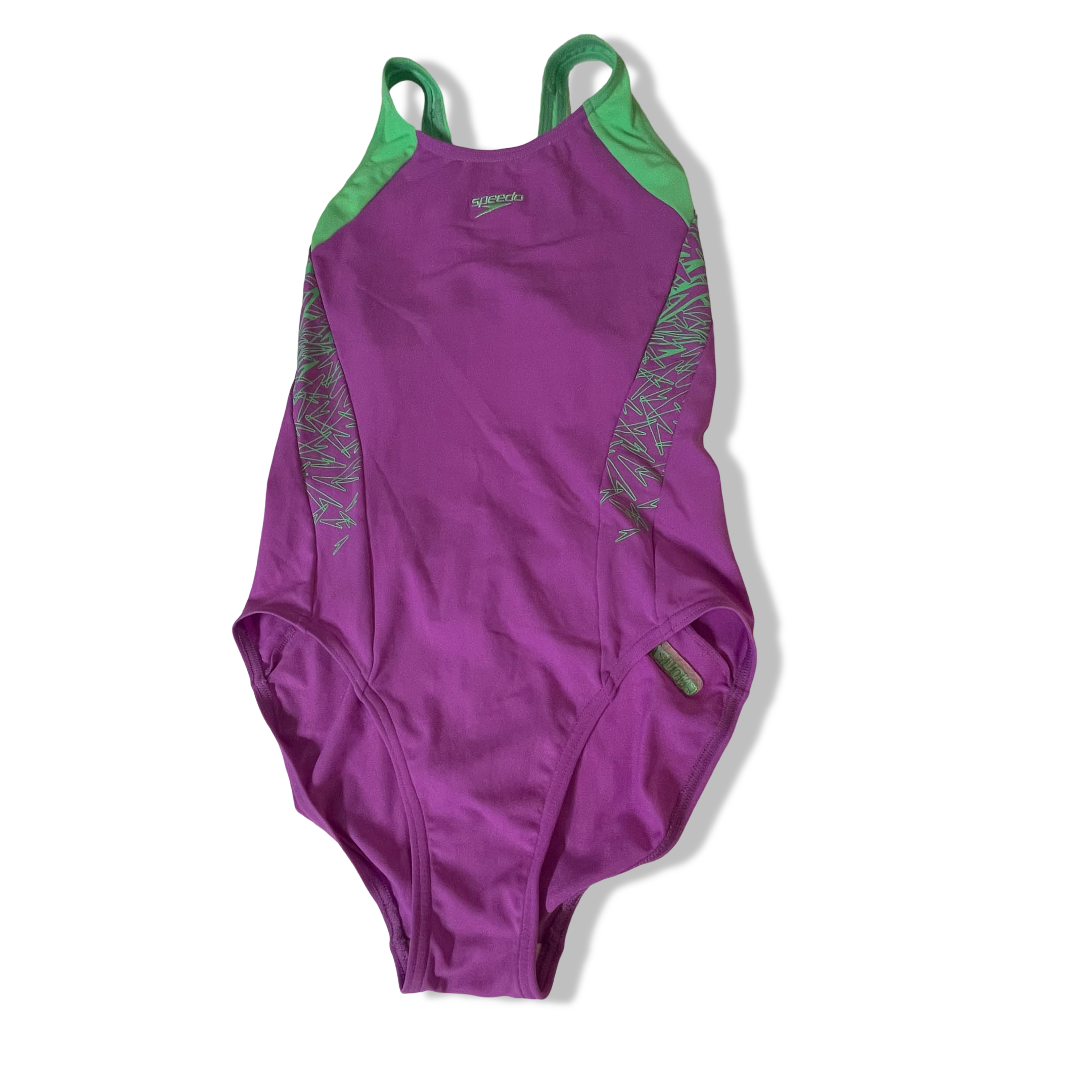 Vintage Speedo Revolve purple Swim Suit Girls Size XS| L 20 W 11| SKU 3801<br>
