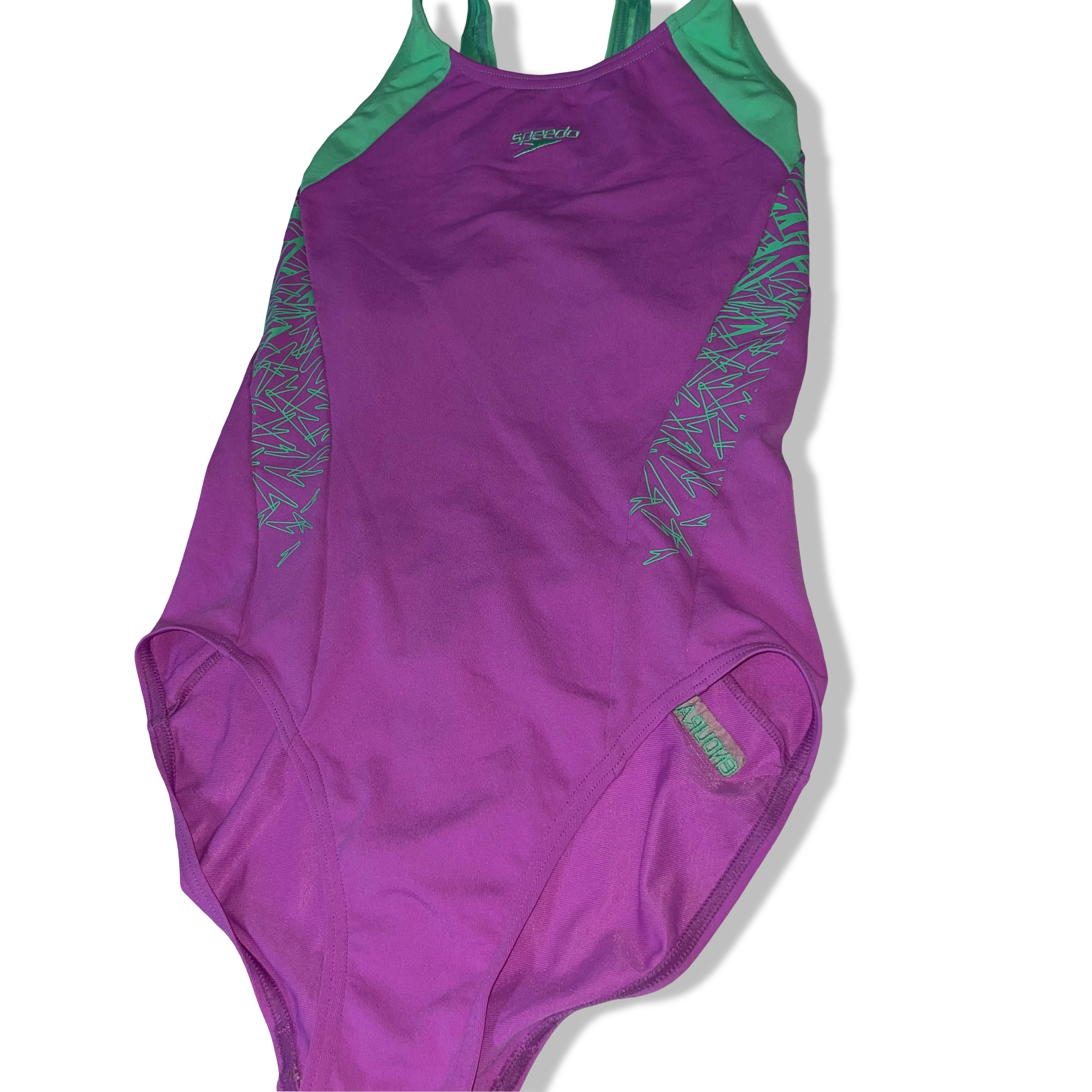 Vintage Speedo Revolve purple Swim Suit Girls Size XS| L 20 W 11| SKU 3801