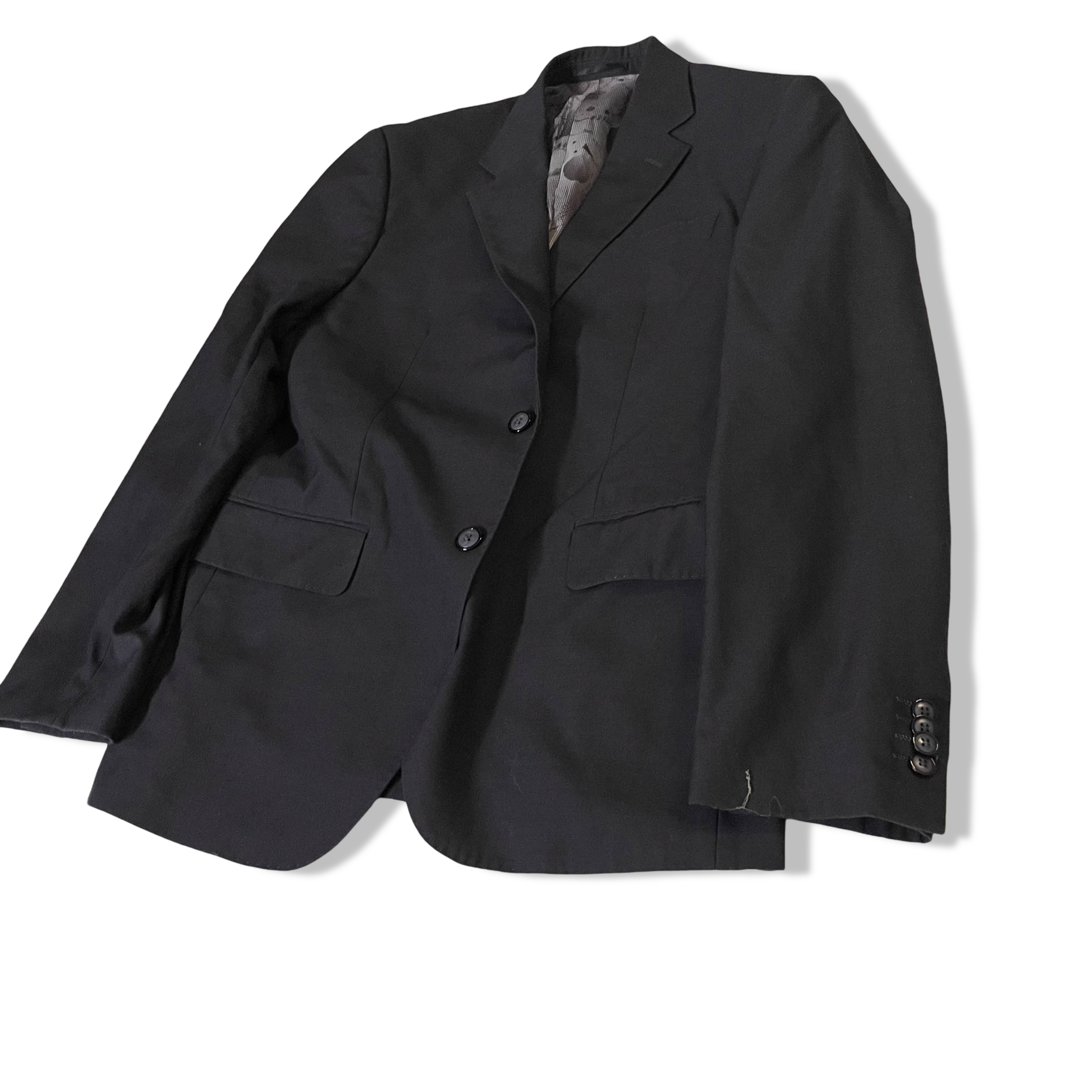 Vintage Men's Dorian Black Tailored fit black blazers in M| L 32 W 20| SKU 3802