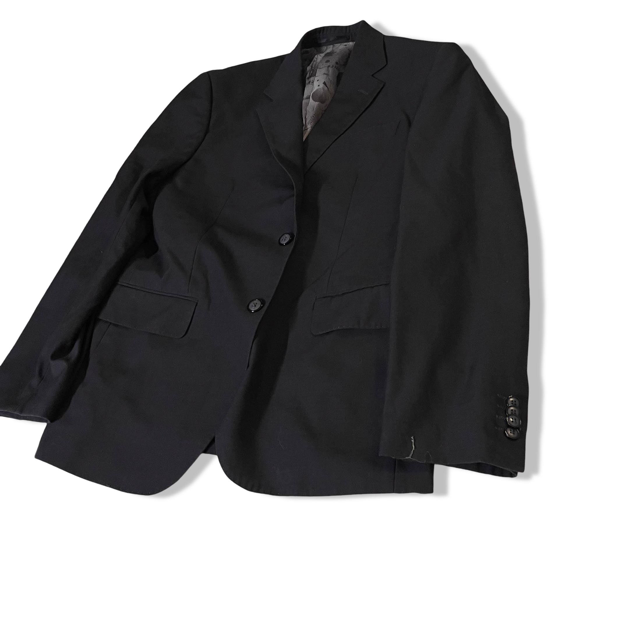 Vintage Men's Dorian Black Tailored fit black blazers in M| L 32 W 20| SKU 3802