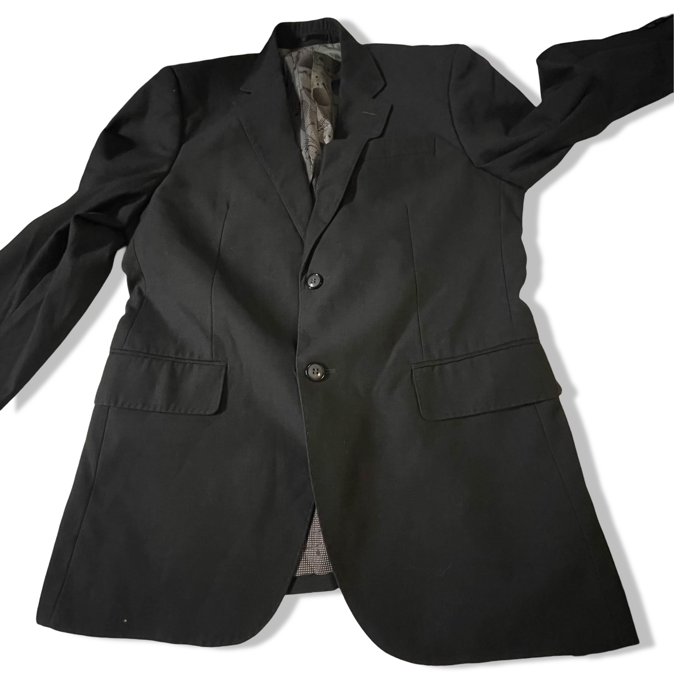 Vintage Men's Dorian Black Tailored fit black blazers in M| L 32 W 20| SKU 3802