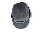 Vintage men's winter wool fleece grey baseball cap|SKU 4342