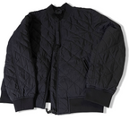 Vintage Good Move Womens Navy Solid Quilted bomber black jacket size 12|SKU 3805