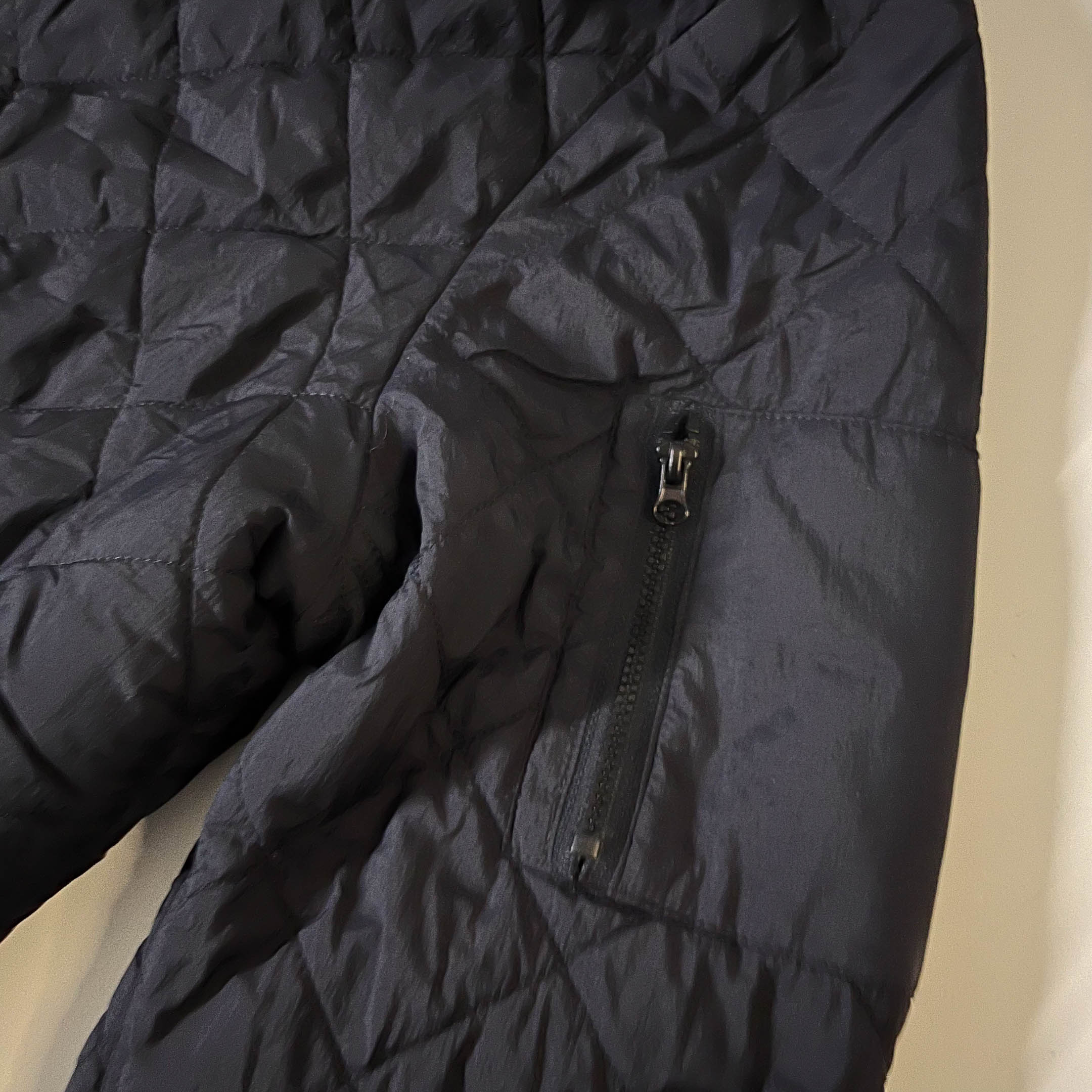 Vintage Good Move Womens Navy Solid Quilted bomber black jacket size 12|SKU 3805