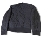 Vintage Good Move Womens Navy Solid Quilted bomber black jacket size 12|SKU 3805