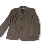 Vintage Part Two women's khaki green single breasted blazer UK 14|L29W20|SKU3806
