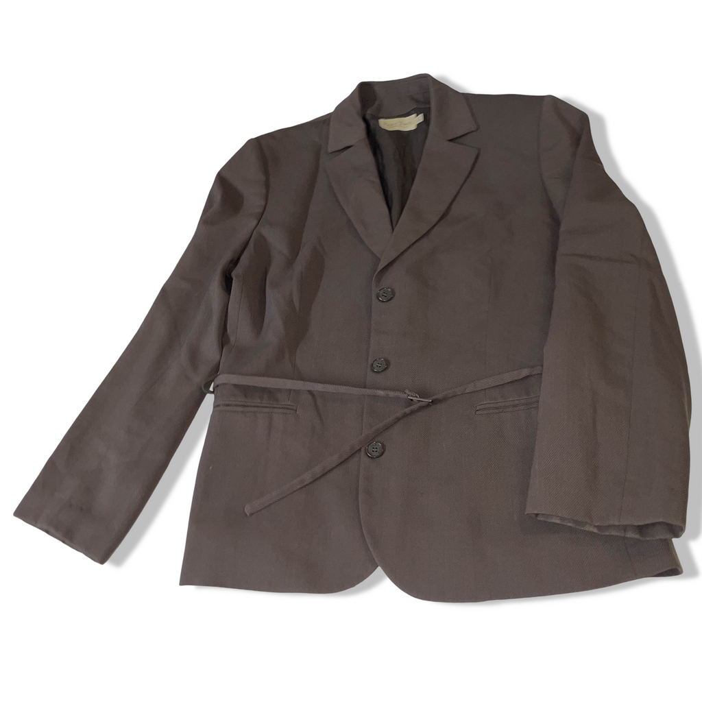 Vintage Part Two women's khaki green single breasted blazer UK 14|L29W20|SKU3806