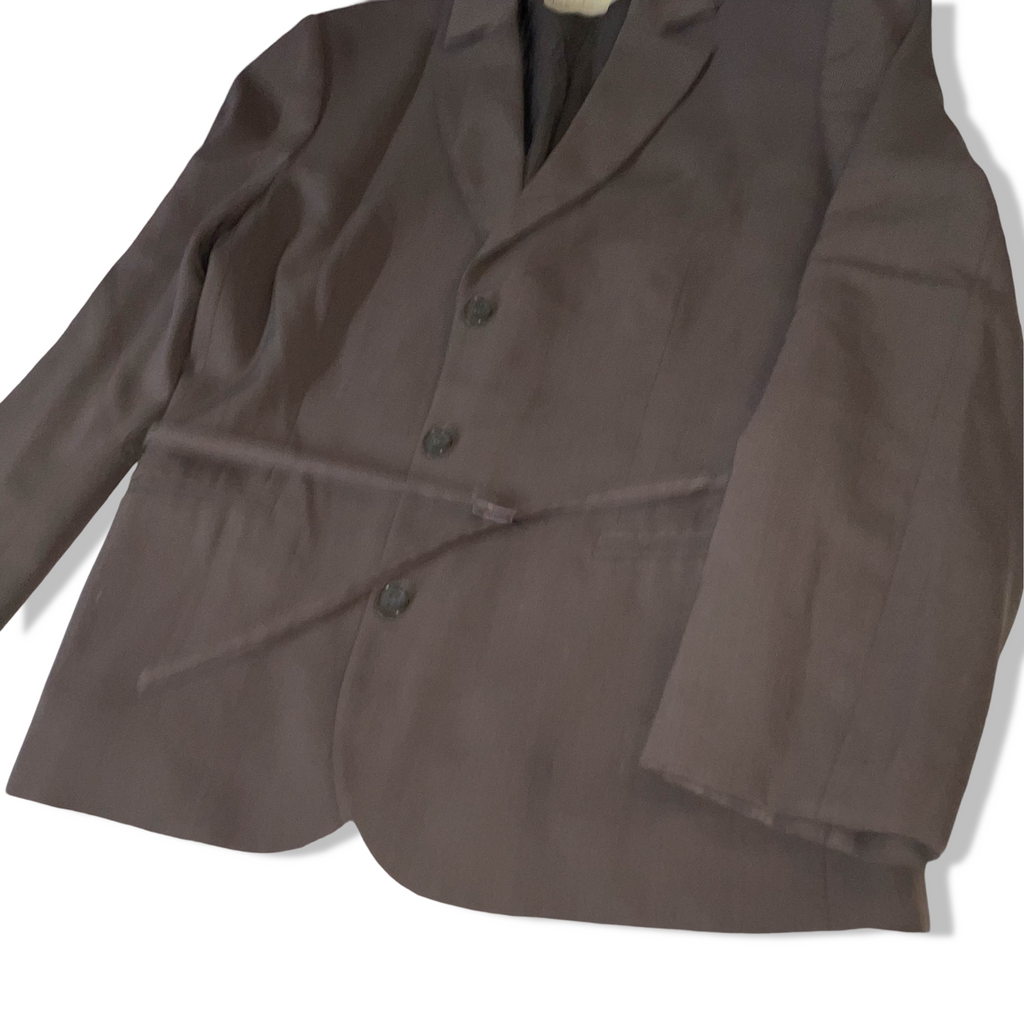 Vintage Part Two women's khaki green single breasted blazer UK 14|L29W20|SKU3806
