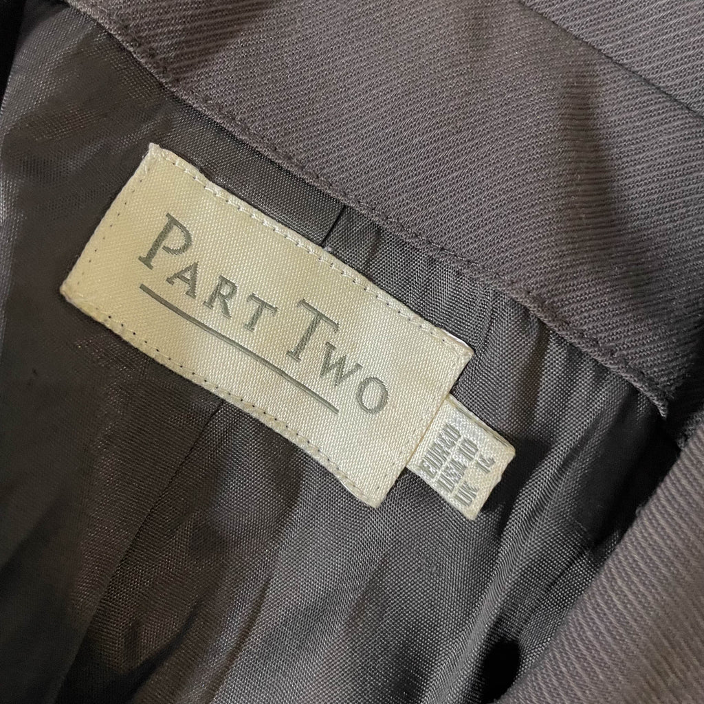 Vintage Part Two women's khaki green single breasted blazer UK 14|L29W20|SKU3806